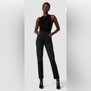 Hudson Jeans NWT SZ 25 Harlow Ultra High-Rise Cigarette Ankle Jean Faded Black